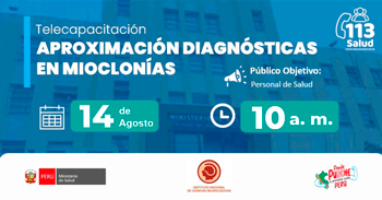  Capacitación online "Aproximación diagnósticas en mioclonías" del Instituto Nacional de Ciencias Neurológicas