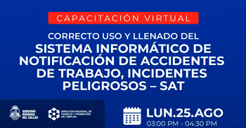  Capacitación online "Correcto Uso y Llenado del Sistema Informático de Notificación de Accidentes de Trabajo"