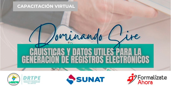  Capacitación online Dominando el SIRE: casuísticas y datos útiles para la generación de tus registros electrónicos