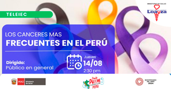  Capacitación online gratis "Los canceres mas frecuentes en el Perú" del Hospital Nacional Arzobispo Loayza