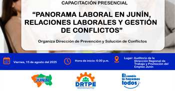  Capacitación presencial gratis "Panorama laboral en Junín, relaciones laborales y gestión de conflictos" 