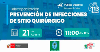 Capacitación online gratis "Prevención de infecciones de sitio quirúrgico" del MINSA