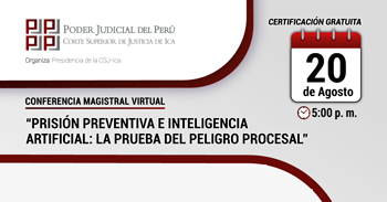  Capacitación online "Prision preventiva e inteligencia artificial: la prueba del peligro procesal" 