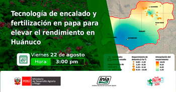  Capacitación online Tecnología de encalado y fertilización en papa para elevar el rendimiento en Huánuco