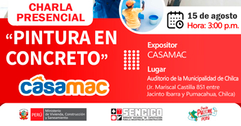  Charla presencial sobre "Pintura en concretoquot; del SENCICO