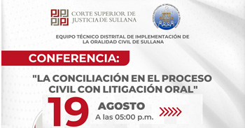  Conferencia online "La conciliación en el proceso civil con litigación oral" 