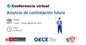 Conferencia online gratis "Anuncio de contratación futura" del OECE