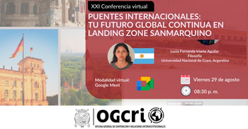  Conferencia online gratis "Puentes Internacionales: Tu Futuro Global Continua en Landing Zone Sanmarquino "