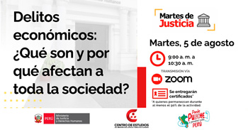 Conferencia online "Martes de Justicia: Delitos económicos: ¿Qué son y por qué afectan a toda la sociedad?" 