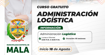  Curso online gratis "Administración logística" de la Municipalidad de Mala