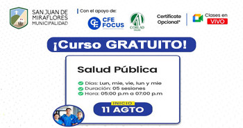  Curso online gratis "Salud Pública" de la Municipalidad de San Juan de Miraflores