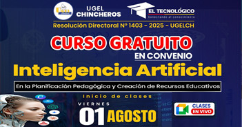 Curso online "Inteligencia Artificial En la Planificación Pedagógica y Creación de Recursos Educativos" 