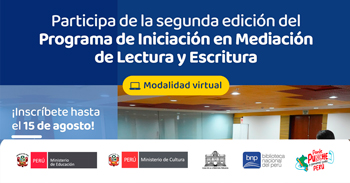  Programa online de "Iniciación en mediación de lectura y escritura"  del Ministerio de Cultura