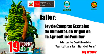 Taller presencial "Ley de Compras Estatales de Alimentos de Origen en la Agricultura Familiar"  