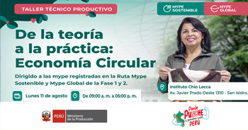  Taller presencial "De la teoría a la práctica: Economía Circular" de PRODUCE