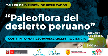  Taller online "Paleoflora del desierto peruano" del ProCiencia