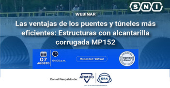  Webinar "Las ventajas de los puentes y túneles más eficientes: Estructuras con alcantarilla corrugada MP152" 