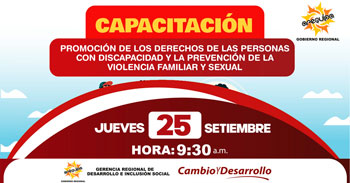  Capacitación presencial gratis "Derechos de las personas con discapacidad y prevención de la violencia"