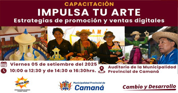  Capacitación presencial "Impulsa tu arte: Estrategias de promoción y ventas digitales" de Gercetur Arequipa