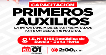  Capacitación presencial "Primeros Auxilios" de la Municipalidad de Puente Piedra