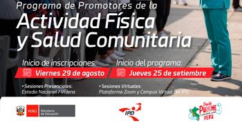 Capacitación programa semipresencial "Promotores de la Actividad Física y Salud Comunitaria" del IPD