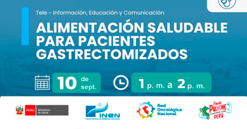 Capacitación online "Alimentación saludable para pacientes gastrectomizados" del INEN
