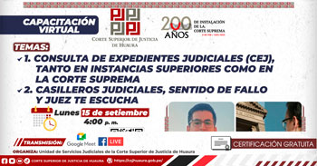 Capacitación online "CEJ tanto en Instancias Superiores como en la Corte Suprema y otro"  