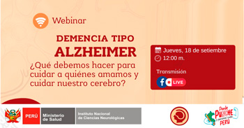  Capacitación online "Demencia tipo alzheimer" del Instituto Nacional de Ciencias Neurológicas