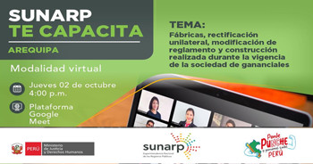 Capacitación virtual "Fábricas, rectificación unilateral, modificación de reglamento y construcción"