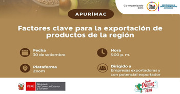  Capacitación virtual "Factores clave para la exportación de productos de la región" de la DIRCETUR Apurímac