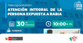  Capacitación online gratis "Atención integral de la persona expuesta a rabia" del MINSA
