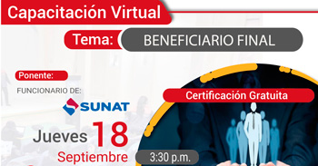  Capacitación online gratis "Beneficiario final" de la DRTPE Pasco