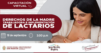 Capacitación online gratis "Derechos De La Madre Trabajadora e Implementación De Lactarios"  