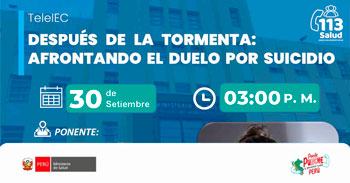  Capacitación online gratis "Después de la tormenta: Afrontando el duelo por suicidio" 