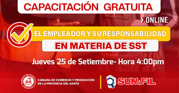  Capacitación online gratis "El empleador y su responsabilidad en materia de SST" 