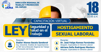  Capacitación online gratis "Hostigamiento sexual laboral" de la DRTPE Piura