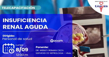 Capacitación online gratis "Insuficiencia renal aguda" del Hospital Nacional Arzobispo Loayza
