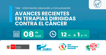 Capacitación online gratis sobre "Avances recientes en terapias dirigidas contra el cáncer" del INEN