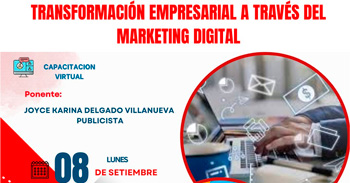 Capacitación online gratis "Transformación Empresarial a través del Marketing Digital" de la DRTPE Amazonas