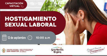 Capacitación online "Hostigamiento sexual laboral" del DRTPE  de San Martín