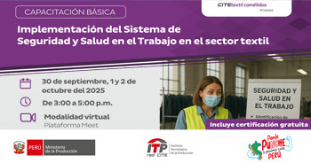  Capacitación online "Implementación del Sistema de Seguridad y Salud en el Trabajo en el sector textil" 