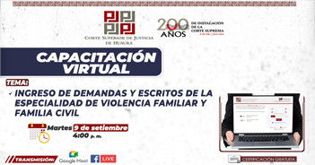 Capacitación online "Ingreso de demandas y escritos de la especialidad de violencia familiar y familia civil" 