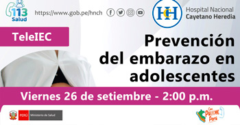  Capacitación online "Prevención del embarazo en adolescentes" del Hospital Nacional Cayetano Heredia