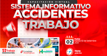  Capacitación online "Sistema Informativo de Accidentes de Trabajo" de la DRTPE Huánuco