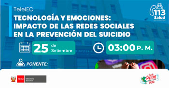  Capacitación online "Tecnología y emociones: Impacto de las redes sociales en la prevención del suicidio"  