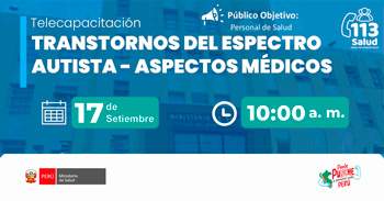  Capacitación online "Trastornos del espectro autista - Aspectos médicos" del MINSA