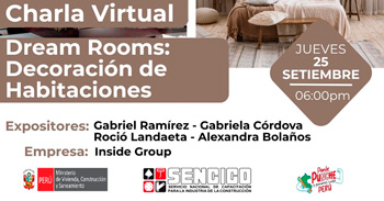  Charla online gratis sobre "Dream rooms: decoración de habitaciones" del SENCICO