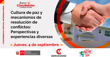  Conferencia online "Cultura de paz y mecanismos de resolución de conflictos " 