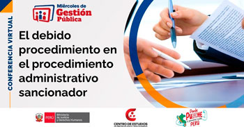  Conferencia online "El debido procedimiento en el procedimiento administrativo sancionador"