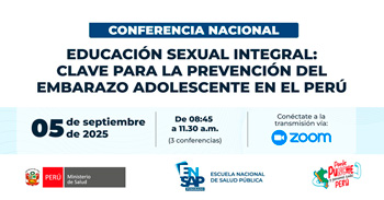  Conferencia online "Educación sexual integral: clave para la prevención del embarazo adolescente en el Perú"